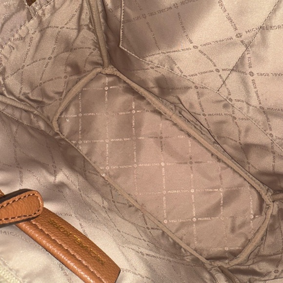 Michael Kors Tan Monogram Backpack - Picture 6 of 9